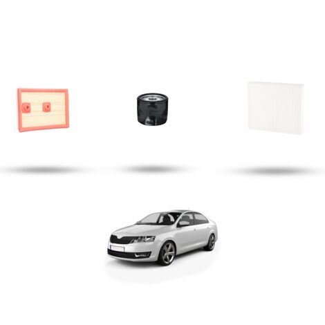 Kit tagliando 3 filtri compatibile con Skdoa Rapid (NH3,NH1) 1.4 TSI 92kw dal 2015 (1/4)