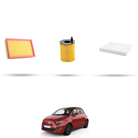 Kit tagliando 3 filtri compatibile con Fiat 500 0.9 Twin Air 48kw dal 2012 (1/4)