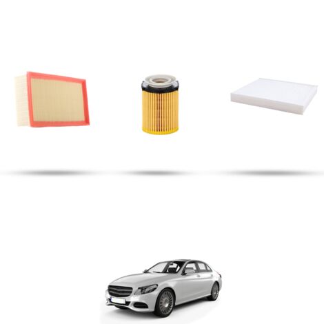 Kit tagliando 3 filtri compatibile con Mercedes Classe C (W205,S205,C205) 250 155kw Dal 2014 (1/4)