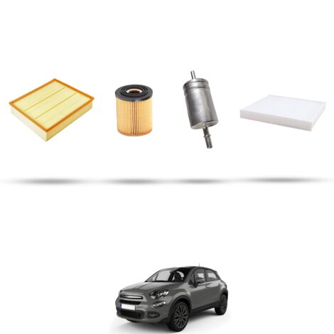Kit tagliando 3 filtri compatibile con Fiat 500X 1.6 E-torQ 81kw dal 2014