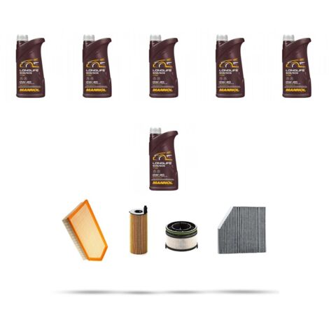 Kit tagliando 4 FILTRI e 6L OLIO compatibile con Mercedes Classe E (W213,S213,A213) E220 D Hybrid 147kw Dal 2022