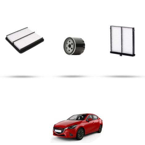 Kit tagliando 3 filtri compatibile con Mazda 2 (DL) Skyactiv-G 90 66kw Dal 2015 (1/4)