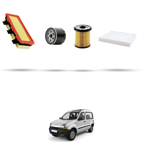Kit tagliando 4 filtri compatibile con Renault Kangoo 1.9 Diesel 47kw dal 1997 (1/5)