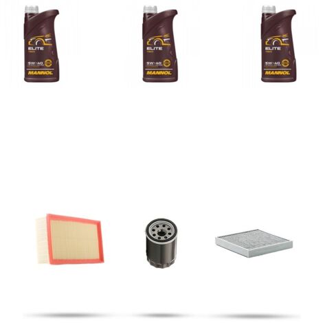 Kit tagliando 3 FILTRI e 3L OLIO compatibile con Mitsubshi Colt VI (Z30) 1.1 55KW Dal 2004 (1/4)