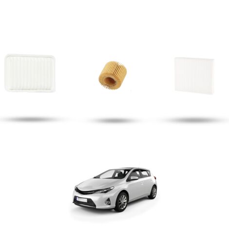 Kit tagliando 3 filtri compatibile con Toyota Auris II (E180) 1.3 VVT 73kw Dal 2012 (1/4)