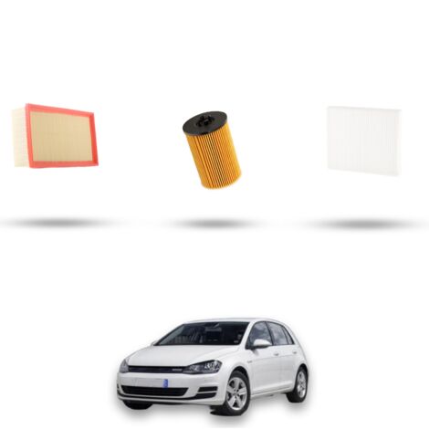 Kit tagliando 3 filtri compatibile con Vw Golf VII (5G1/BA5) 1.6 TDI 81kw Dal 2012 (1/4)
