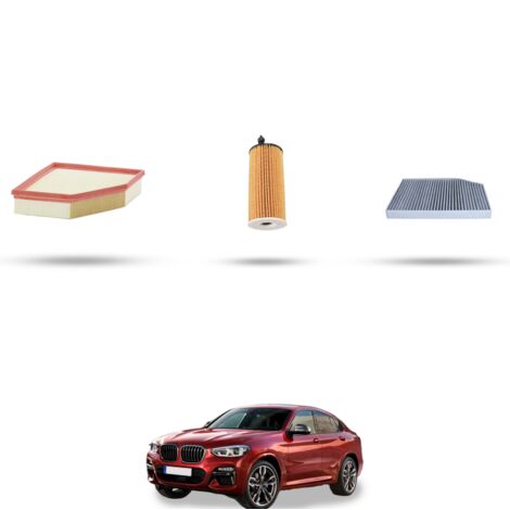 Kit tagliando 3 filtri compatibile con Bmw x4 (G02,F98) 20i hybrid 135kw dal 2021 (1/4)