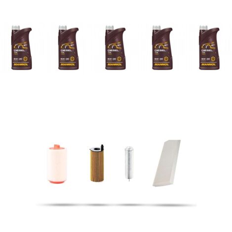Kit tagliando 4 FILTRI e 5L OLIO compatibile con Mini Cooper II (R55,R56,R57,R60,R61) 1.6 Diesel 82kw dal 2010 (1/5)