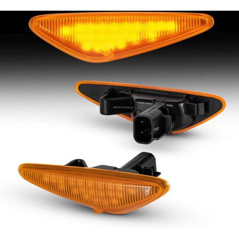 KIT 2 INDICATORI DI DIREZIONE LATERALI A LED COMPATIBILE CON Mazda 5 Cw anno 2010-2018 RX-8 anno 2009-2012 , VETRO GIALLO (1/5)