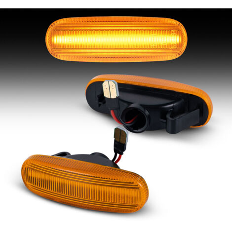KIT 2 INDICATORI DI DIREZIONE LATERALI A LED COMPATIBILE CON Citroen Nemo  anno di costruzione 2007-2015  , VETRO GIALLO (1/5)