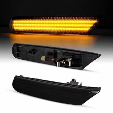 KIT 2 INDICATORI DI DIREZIONE LATERALI A LED COMPATIBILE CON PORSCHE 911 Typ 996  Boxster Typ 986  , VETRO FUME (1/4)