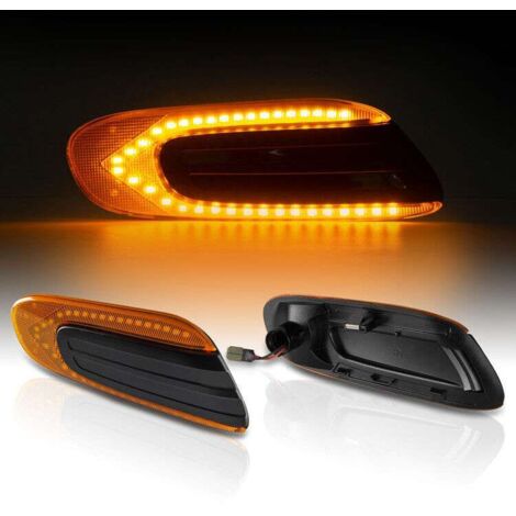 KIT 2 INDICATORI DI DIREZIONE LATERALI A LED COMPATIBILE CON Mini F55 F56 F57 dal 2014 , VETRO GIALLO