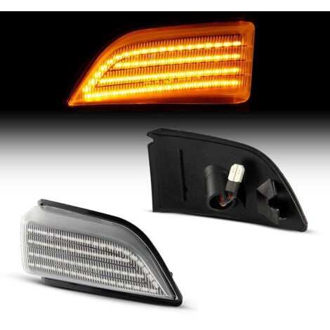 KIT LUCI SPECCHIETTO RETROVISORE ESTERNO CON INDICATORI DI DIREZIONE LED COMPATIBILE CON Volvo XC90 I, XC70 I, VETRO TRASPARENTE (1/5)