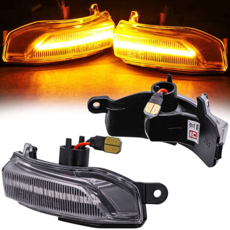 KIT LUCI SPECCHIETTO RETROVISORE ESTERNO CON INDICATORI DI DIREZIONE LED COMPATIBILE CON Skoda Rapid  NH  06/2015-2019  , VETRO TRASPARENTE (1/5)