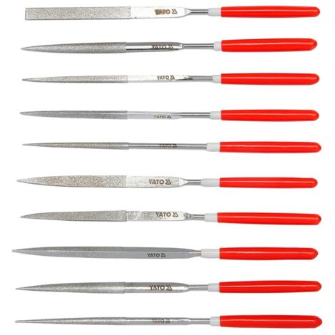 YATO YT-6144 - lima ad ago diamantata set 10pcs 3x140x50mm (1/4)