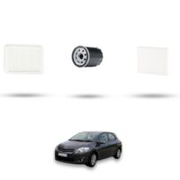 Kit tagliando 3 filtri compatibile con Toyota Auris I (E150) 1.4 16v 71kw Dal 2007