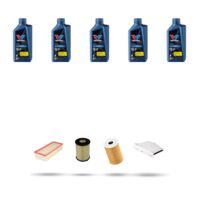 Kit tagliando 4 FILTRI e 5L OLIO compatibile con Vw JETTA III (1k2) 2.0 TDI 125kw Dal 2006 al 2010