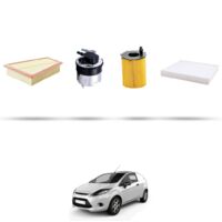 Kit tagliando 4 filtri compatibile con Ford Fiesta VI 1.6 tdci 66kw dal 2008