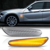KIT 2 INDICATORI DI DIREZIONE LATERALI A LED COMPATIBILE CON BMW 1er E81, E82, E87, E88, E60 VETRO TRASPARENTE