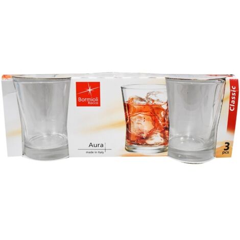 Bormioli Rocco Confezione 3 Bicchieri Vino Aura 24cl
