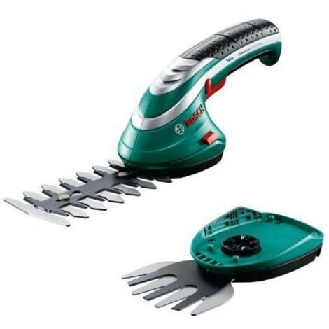 Bosch 0600833102 Isio Forbici Tosaerba a Batteria 3,6V Li-Ion 1,5 Ah lama 8 cm sistema MultiClick colore Nero Verde