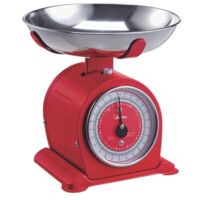 Ardes AR1PA3M Bilancia da Cucina Meccanica 5kg Rossa con Ciotola in Acciaio Inox