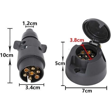 Narva Trailer Plug - 7 Pin Round Metal Plug- Trailer Plugs - Sockets & Connectors- Trailer & Caravan Parts