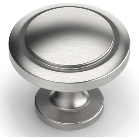 Pack of 20 Round Zinc Alloy Kitchen Cabinet Knobs - Brushed Nickel Cupboard Door Handles (1/5)