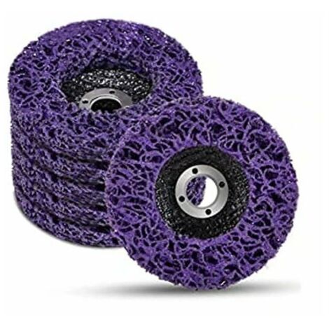 Pack of 5 Purple Cleaning Discs, Sander Abrasive Disc, 115 x 22 mm Grinding Disc for Surface Treatment Paint Abrasive Disc for Angle Grinder,