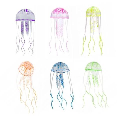 Silicone Artificial Jellyfish Ornaments for Aquarium Decorative (1/5)