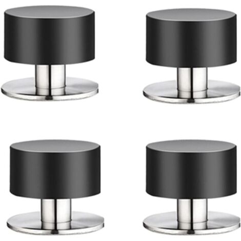 4 Pack Rubber Door Stops, 3M Self Adhesive Door Stops for Baseboards, Wall Mounted Door Stops for Sound Dampening at Home, Office, Patio