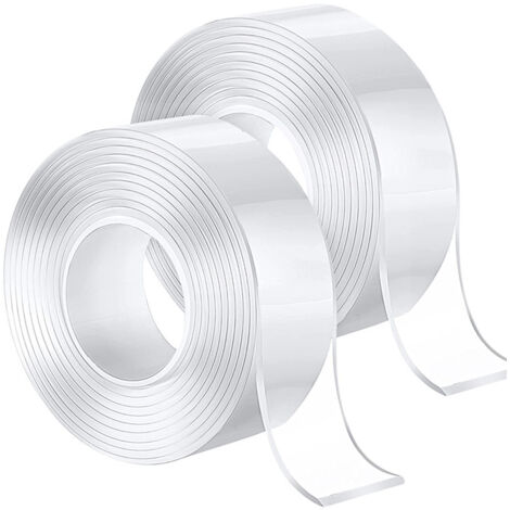 5M Extra Strong Double Sided Adhesive Tape, Washable Transparent Nano Tape, Removable Traceless Double-Sided Gel (1/5)