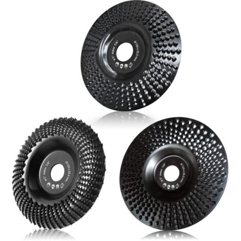 Wood Grinder Disc 125mm Wood Carving Disc, 3 Pieces Grinding Discs for Shaping, Grinding and Cutting. Wheels for Angle Grinder