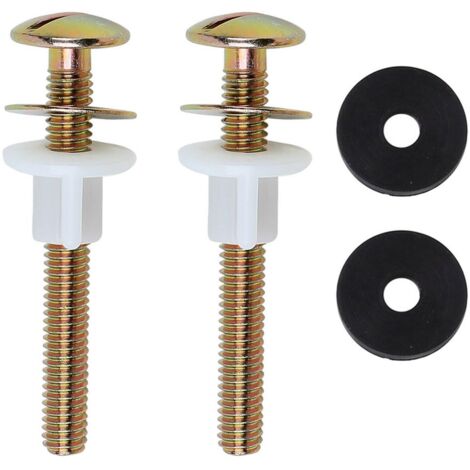 2Pcs Toilet Seat Screws, Universal Toilet Lid Fixing Screws, Toilet Seat Replacement Parts, Toilet Seat Hinge Fixings
