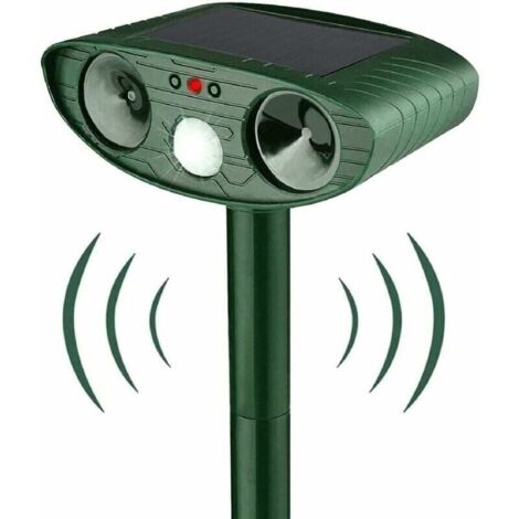 Ultrasonic Cat Repellent, Solar Cat Repellent, Ultrasonic Rodent Repellent with Motion Detector, Waterproof Outdoor Cat Repellent for Cats, Dogs, Mice, Raccoons, Garden Animals
