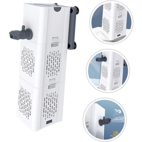 4 in 1 Quiet Aquarium Filter - Internal Aquarium Filter - 500-1000 L/H - Aquarium Pump - Oxygen Aeration - Water Change for Betta, Turtle, Pond Fish, Garden