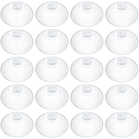 20 Pcs 5.5cm Clear Plastic Suction Cups for Home Organization and Decorating - Adhesive Suction Cups for Bathroom Glass Windows and Doors
