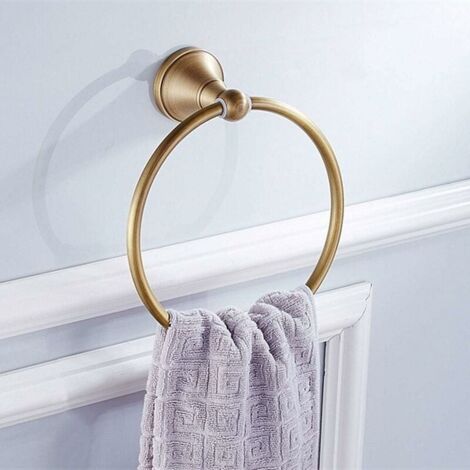 Antique Brass Towel Ring, Bathroom Accessories, Brushed Shower Towel ...