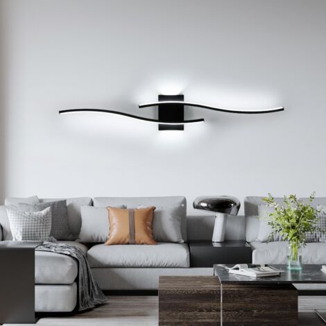 27W 3000LM LED Wall Light Indoor, Modern White LED Wall Sconces, 6500K Warm White Indoor Wall Lighting Fixture for Bedroom, Living Room, Hallway, Staircase
