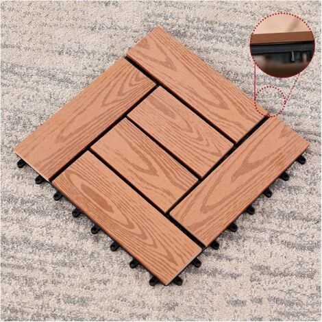 WPC floor tiles are waterproof and suitable for terraces, balconies, outdoor courtyards, decks, antiseptic woods, courtyards, gardens, bathrooms