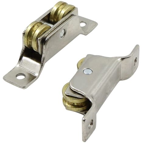 Sliding Door Wheels Two Wheels - Iron Casters, Fixed Gate Roller Groove Support Wheel U-Groove, Rolling For Sliding Door Track Glass Roller 2pcs