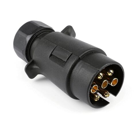7 Pin Male Trailer Socket 7 Pin Towbar Plug for Car-Caravan-Bike Carrier Trailers (1/5)
