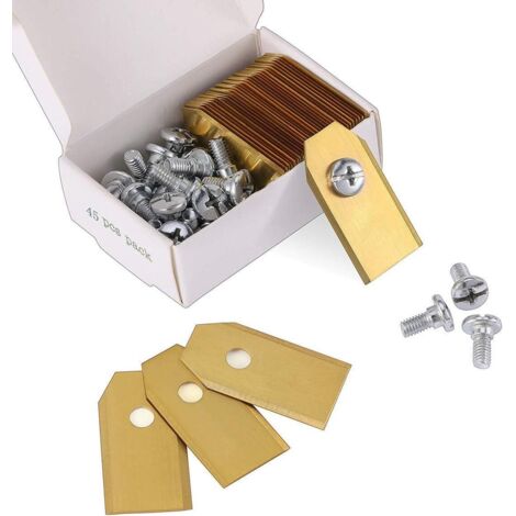 45 x Titanium Knife Blades for All Husqvarn/Automower/Yardforce/Gardena Robotic Lawn Mowers (3g-0.75mm) with 45 Screws, Replacement Blades for Models 105,310,315,320,420,430x,r40i