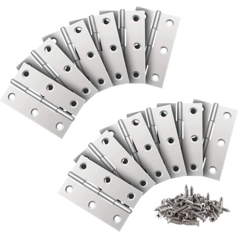 24 Pcs Stainless Steel Hinge,66MM Door Hinges,Piano Hinge for Home Furniture Hardware Cabinet Drawer Door Guard (1/5)