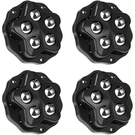 4 Pieces Self-Adhesive Swivel Casters, 300KG Capacity, with Adhesive and Screws, Small Furniture Casters, 360 Universal Mobile Wheel, Heavy Duty Furniture Caster