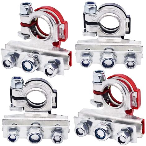 2 Pack 12V Car Battery Terminals Galvanized Copper Positive Negative Battery Terminals