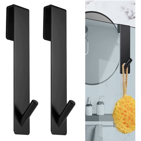 2 Pieces Shower Door Hooks - No Drilling Towel Hanging Hooks - Shower Hook, Door Hooks for Frameless Glass Shower Doors (7 inch) (1/5)