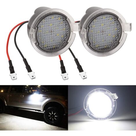 LED Rearview Mirror Puddle Light Car Welcome Light Mirror Light Decoding Function Car Door Light CANBUS For F150 Edge Mondeo Explorer Taubus (1/5)