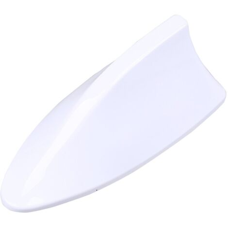 Universal Shark Fin Antenna Car Antenna with AM FM Radio Signal Waterproof Base (White) (1/5)