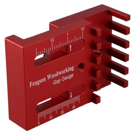 Gap Gauge, Woodworking Gap Gauge, Aluminum Alloy Depth Measuring Ruler, Sawtooth Ruler Marking Tool for Woodworking Enthusiasts,DIY (1/5)
